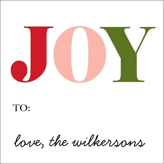 Colors of Joy Square Gift Stickers